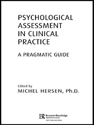cover image of Psychological Assessment in Clinical Practice